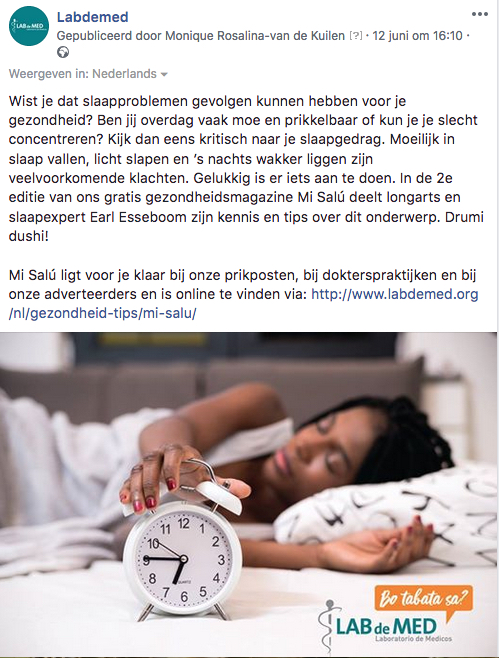 Facebook campagne LabdeMed - tekst