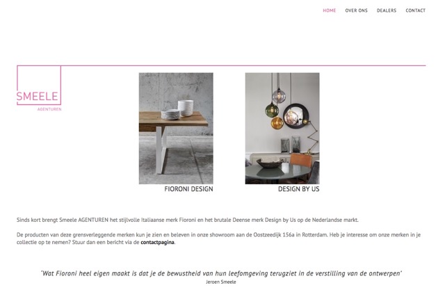 Website Smeele Agenturen - tekst