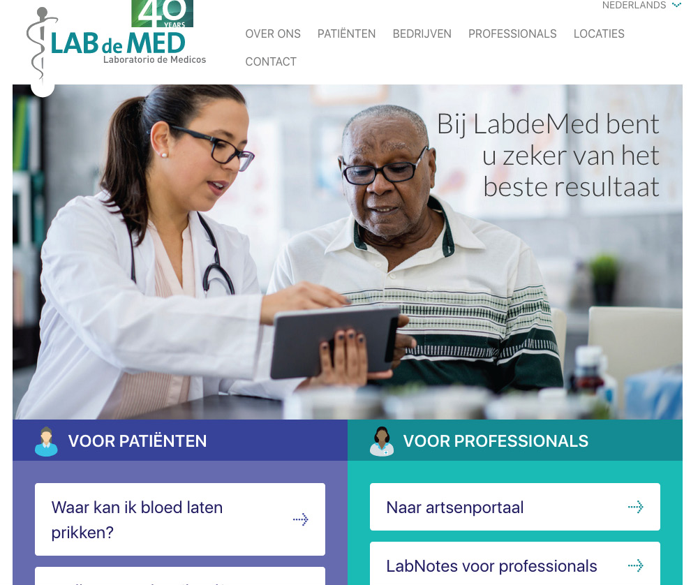 Benieuwd naar de kosten? Tekst Compleet is transparant over tarieven en werkt met duidelijke deadlines.
Website Laboratorio de Medicos - tekst